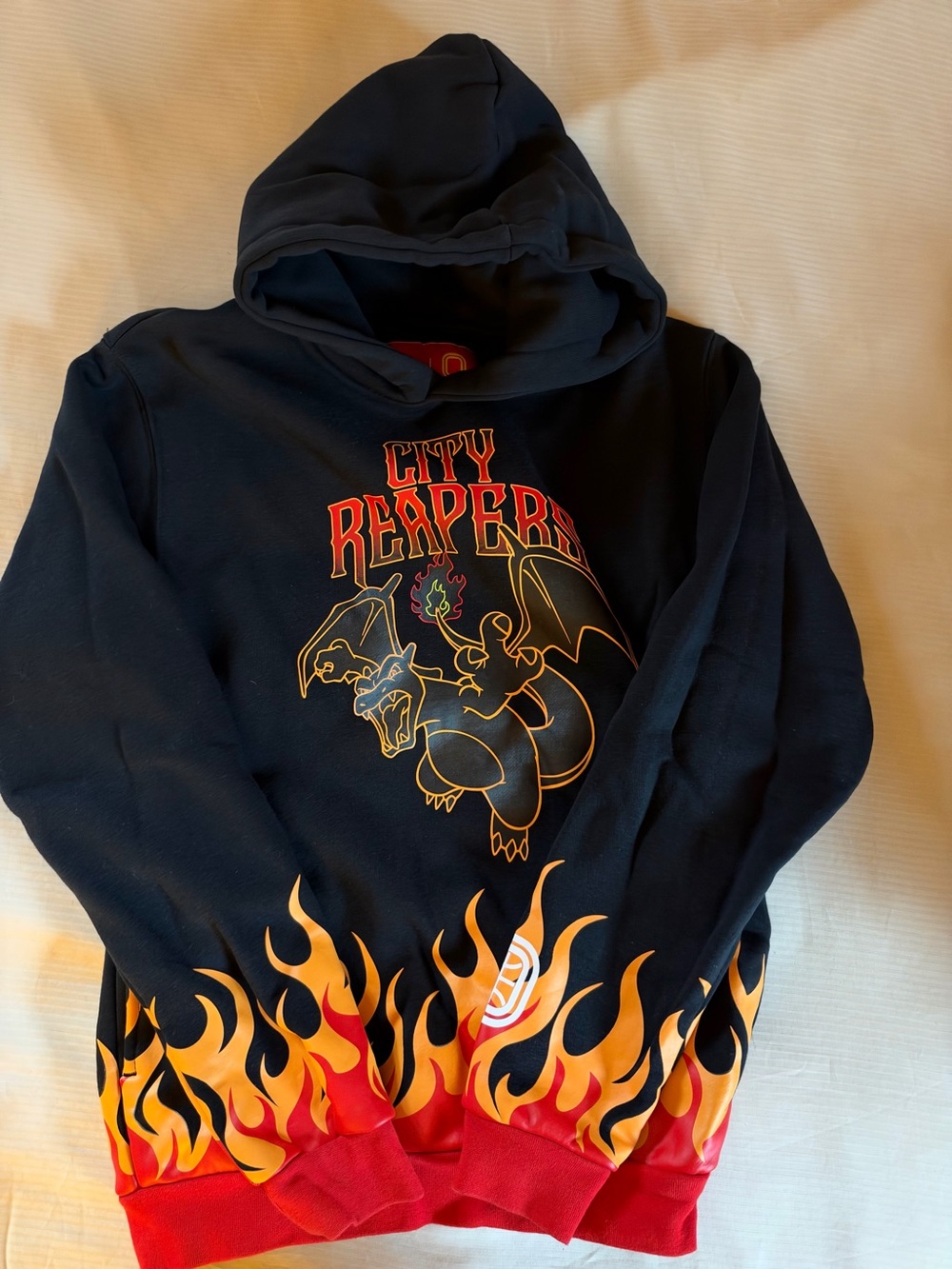 Overtime City Reapers Black Flame Graphic Hoodie for Kids